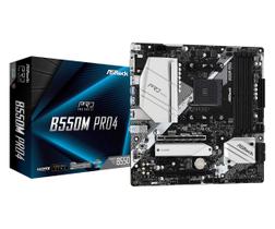 Placa-mãe ASRock B550M PRO4 DDR4 4733+ OC AM4 Ryzen