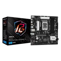 Placa-Mãe ASRock B660M Phantom Gaming 4, Intel, M-ATX, DDR4, Socket, LGA 1700, Preto