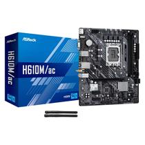Placa Mãe ASRock H610M/ac 2XDDR4 Socket LGA 1700 Chipset
