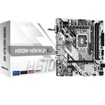 Placa mae asrock h610mhdv/m.2 d5 intel 1700 ddr5 matx m.2 vga/hdmi/displayport