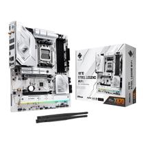 Placa-Mãe ASRock X870 Steel Legend, AMD, ATX, AM5, DDR5, WiFi, Branco - 90-MXBPQ0-A0UAYZ