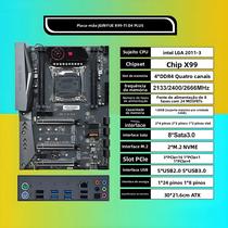 Placa-Mãe ATX X99 Para Servidor Com Suporte a CPU Intel LGA 2011-3 E5 V3 V4, 128GB DDR4 2133 2400 Placa-Mãe ATX X99 Para Servidor Com Suporte a CPU Intel LGA 2011-3 E5 V3 V4, 128GB DDR4 2133 2400