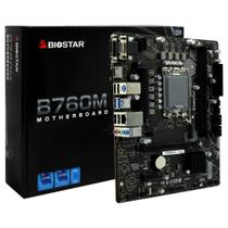 Placa Mãe Biostar B760MZ-E PRO, Chipset B760, Intel LGA1700, Uatx, Ddr4