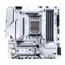 Placa Mãe Colorful BATTLE-AX B650M-WHITE WIFI V14, AMD AM5, M-ATX, DDR5, Bluetooth, Wi-Fi - BATTLE-AX B650M-WHITE WIFI V14