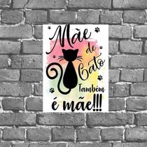 Placa Mãe De Gato Também É Mãe 18X27Cm