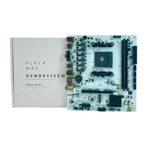Placa Mãe DUEX A320, AM4, AMD, DRR4, M.2, White Edition
