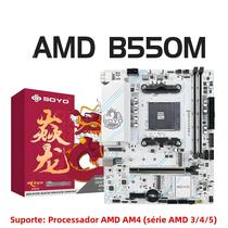 Placa-Mãe Gamer AMD B550M USB3.1 M.2 NVMe SATA3 DDR4 Dual Channel Para Ryzen R3 R5 R7 Socket AM4