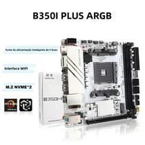Placa-Mãe Gamer Mini ITX AM4 DDR4 JGINYUE Desktop AMD B350I plus ARGB SATA NVME