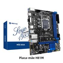 Placa Mãe Gamer SOYO H81M Compatível Com Intel Core 4ª Geração, Dual Channel DDR3, M.2 NVME, HDMI, Placa Mãe Gamer SOYO H81M Compatível Com Intel Core 4ª Geração, Dual Channel DDR3, M.2 NVME, HDMI,