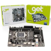 Placa-Mãe Get H61 DDR3 M2 LGA 1155, Suporte Intel 2/3 Geração, SATA M.2 HDMI VGA USB 3.0 Micro ATX, Rede Gigabit