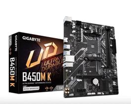 Placa Mãe Gigabyte B450M K, Chipset B450, AMD AM4, MATX, DDR4