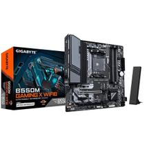 Placa Mãe Gigabyte B550M GAMING X WIFI6, AMD AM4, Micro ATX, DDR4, RGB, Wi-Fi 6, Bluetooth, Preto - B550M GAMING X WIFI6 Placa Mãe Gigabyte B550M GAMING X WIFI6, AMD AM4, Micro ATX, DDR4, RGB, Wi-Fi 6, Bluetooth, Preto - B550M GAMING X WIFI6