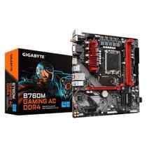Placa-Mãe Gigabyte B760M GAMING AC Rev. 1.x, Intel LGA1700, Micro ATX, DDR4, - B760M GAMING AC Placa-Mãe Gigabyte B760M GAMING AC Rev. 1.x, Intel LGA1700, Micro ATX, DDR4, - B760M GAMING AC