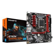 Placa-Mãe Gigabyte B760M Gaming DDR4, Intel LGA 1700 MATX, DDR4, Preto e Vermelho - B760M GAMING DDR4