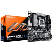 Placa Mãe Gigabyte B860M D2H, Intel, Micro ATX, DDR5, Preto - B86MD2H-00