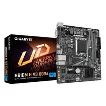 Placa-Mãe Gigabyte H610M H V3, Intel LGA 1700, M-ATX, DDR4, M.2, Preto - H610M H V3