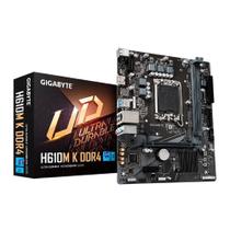 Placa Mãe Gigabyte H610M K DDR4, Chipset H610, Intel LGA 1700, mATX Placa Mãe Gigabyte H610M K DDR4, Chipset H610, Intel LGA 1700, mATX