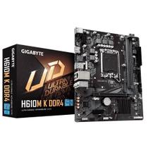 Placa Mãe Gigabyte H610M K DDR4 Intel LGA1700 Chipset H610 2xDDR4 mATX