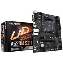 Placa Mãe Gigabyte para AMD AM4 A520M S2H (rev. 1.x) 2x DDR4 mATX