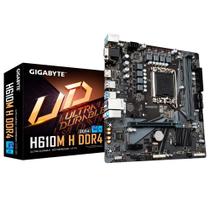 Placa Mãe Gigabyte para Intel LGA 1700 H610M H 1.0 Ultra Durable 2xDDR4 mATX