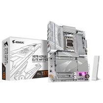 Placa-Mãe Gigabyte X870 AORUS ELITE WF7 ICE, AM5, ATX, DDR5, PCIe 5.0, RGB, Wi-Fi 7, Bluetooth, Branco - X870 A ELITE WF7 ICE Placa-Mãe Gigabyte X870 AORUS ELITE WF7 ICE, AM5, ATX, DDR5, PCIe 5.0, RGB, Wi-Fi 7, Bluetooth, Branco - X870 A ELITE WF7 ICE