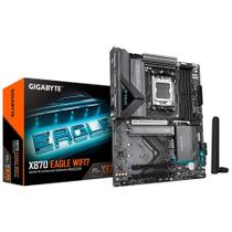 Placa Mãe Gigabyte X870 EAGLE WIFI7, AMD AM5, ATX, DDR5, RGB, Wi-Fi 7, Bluetooth, Preto - X870 EAGLE WIFI7