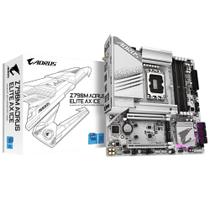 Placa Mãe Gigabyte Z790M AORUS ELITE AX ICE WIFI Intel LGA1700 Chipset Z790 4xDDR5 mATX