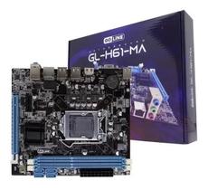 Placa Mae Intel 1155 2xddr3 16gb Hdmi/vga Gl-h61-ma Goline