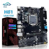 Placa-Mãe LGA 1150 ZSUS H81 - Suporta Pentium, Celeron, Core i3/i5/i7, DDR3, SATA3 e USB 3.0