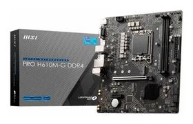 Placa Mae LGA 1700 DDR5 H610M-G M.2 HDMI VGA M-ATX MSI Placa Mae LGA 1700 DDR5 H610M-G M.2 HDMI VGA M-ATX MSI