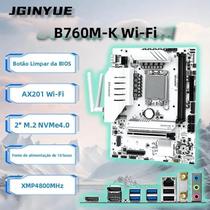 Placa Mãe LGA1700 DDR4 M-ATX WIFI JGINYUE B760M-K Suporta CPUs De 12ª, 13ª E 14ª Geração Para Jogos
