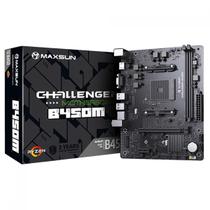 Placa Mãe MAXSUN B450M MS-Challenger, Chipset B450, AMD AM4, mATX, DDR4, Preta