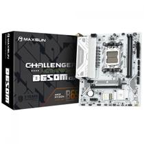 Placa Mãe Maxsun Challenger B650M WiFi Ice V2, Chipset B650, AMD AM5, mATX, DDR5 Placa Mãe Maxsun Challenger B650M WiFi Ice V2, Chipset B650, AMD AM5, mATX, DDR5