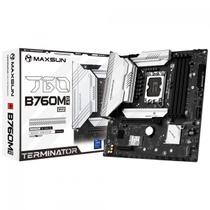 Placa Mãe Maxsun Terminator B760M D4 WiFi V2, Chipset B760, Intel LGA 1700, mATX, DDR4 Placa Mãe Maxsun Terminator B760M D4 WiFi V2, Chipset B760, Intel LGA 1700, mATX, DDR4