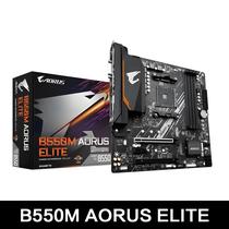 Placa-Mãe Micro-ATX B550M AORUS ELITE Socket AM4 Dual Channel DDR4 M.2 Para CPUs Ryzen Séries 5000,