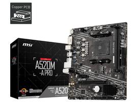 Placa Mãe MSI A520M-A PRO - AMD AM4 - mATX - DDR4