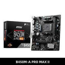 Placa-Mãe MSI AMD B450M-A pro MAX II Dual-channel DDR4 M.2 SATAIII USB3.2 Socket AM4 Suporte Para