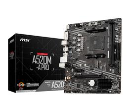 Placa Mãe MSI p/ AMD AM4 A520M-A Pro DDR4 m-ATX