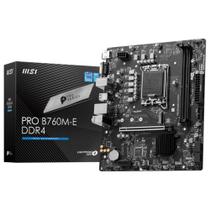 Placa Mãe Msi Pro B760m-e Ddr4 Lga 1700 Matx Vga Hdmi M.2 Usb 3.2 911-7d48-045 Placa Mãe Msi Pro B760m-e Ddr4 Lga 1700 Matx Vga Hdmi M.2 Usb 3.2 911-7d48-045