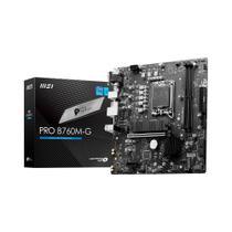 Placa Mãe MSI PRO B760M-G, Intel LGA 1700, mATX, DDR5, Preto - PRO B760M-G