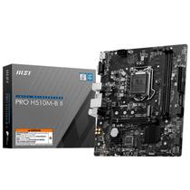 Placa Mãe MSI PRO H510M-B II, DDR4, Socket Intel LGA1200, Chipset H470, HDMI/VGA, USB 3.0, Rede Gigabit 10/100/100 - Micro-ATX