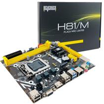 Placa Mãe Soquete LGA 1150 DDR3 Chipset Intel H81 Usb 3.0 2.0 HDMI PCIe NVMe Micro ATX SATA Gigabit Lan 10/100/1000 MBPS - Revenger