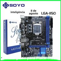 Placa Mãe SOYO H81 16GB DDR3 LGA 1150 Suporte Para I3 I5 I7 Nvme NGFF M.2 VGA HDMI RJ45 Para Jogos