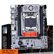 Placa-Mãe X99 QIYIDA X99 D4-TPM2.0 LGA 2011 3 Slots M.2 DDR4 SATA3 USB3 PCI16X