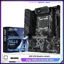 Placa Mãe X99 V9S LGA 2011-3 Para CPU Xeon E5, RAM DDR4, 3 NVME M.2, SATA3, USB3.0, Suporte a TPM2.0