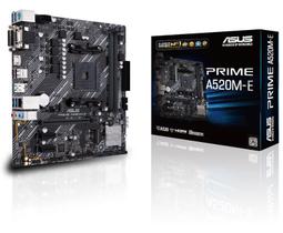 Placa Mãer Asus Prime A520m-e /br (ryzen Am4) Com Suporte A M.2, Rede Ethernet De 1 Gb, Hdmi/dvi/d-sub, Sata 6 Gbps, Usb 3.2 Gen 2 Tipo-a