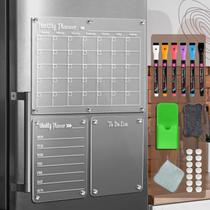 Placa magnética apagável a seco LCPCX para geladeira com acessórios