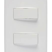 Placa mais interruptor duplo