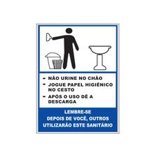 Placa - mantenha o banheiro limpo masculino / em ps epi 20 x 15cm emplac br