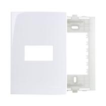 Placa margirius sleek 4x2 1 módulo com suporte branco pa016026 673161